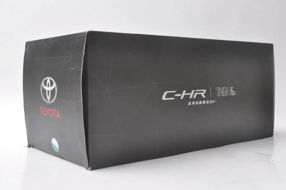1:18 литая под давлением модель для Toyota C-HR зеленая и белая крыша игрушечная машинка миниатюрная Коллекция подарков CHR C HR