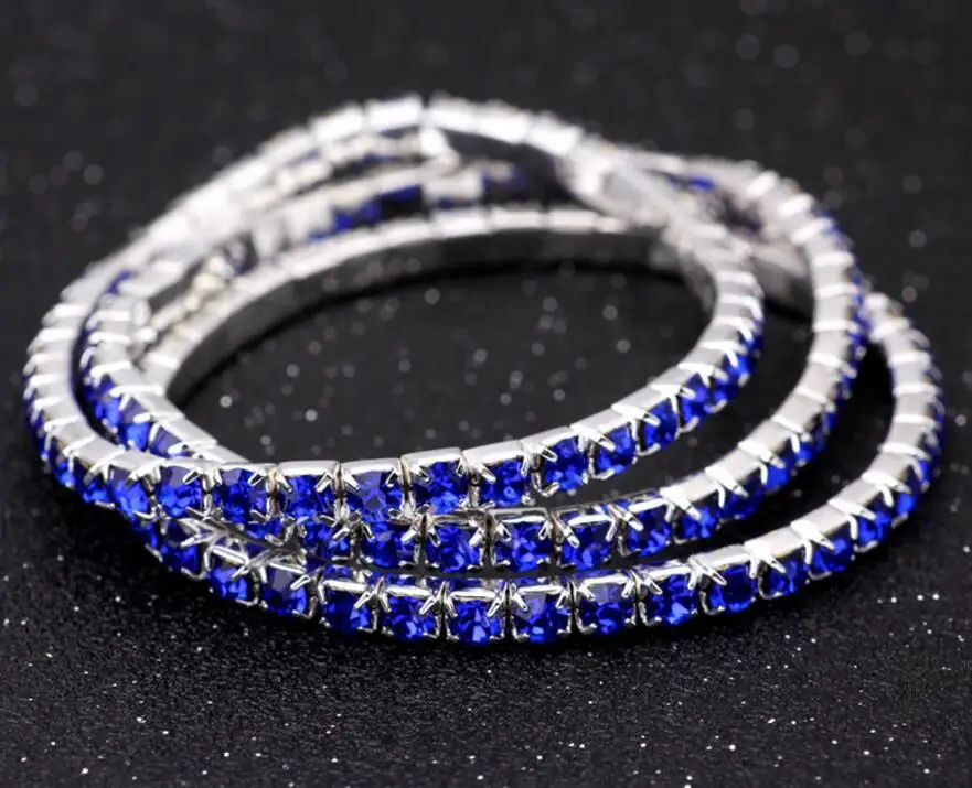 1 ряд хрустальных одиночных браслетов эластичные стразы на запястье женские