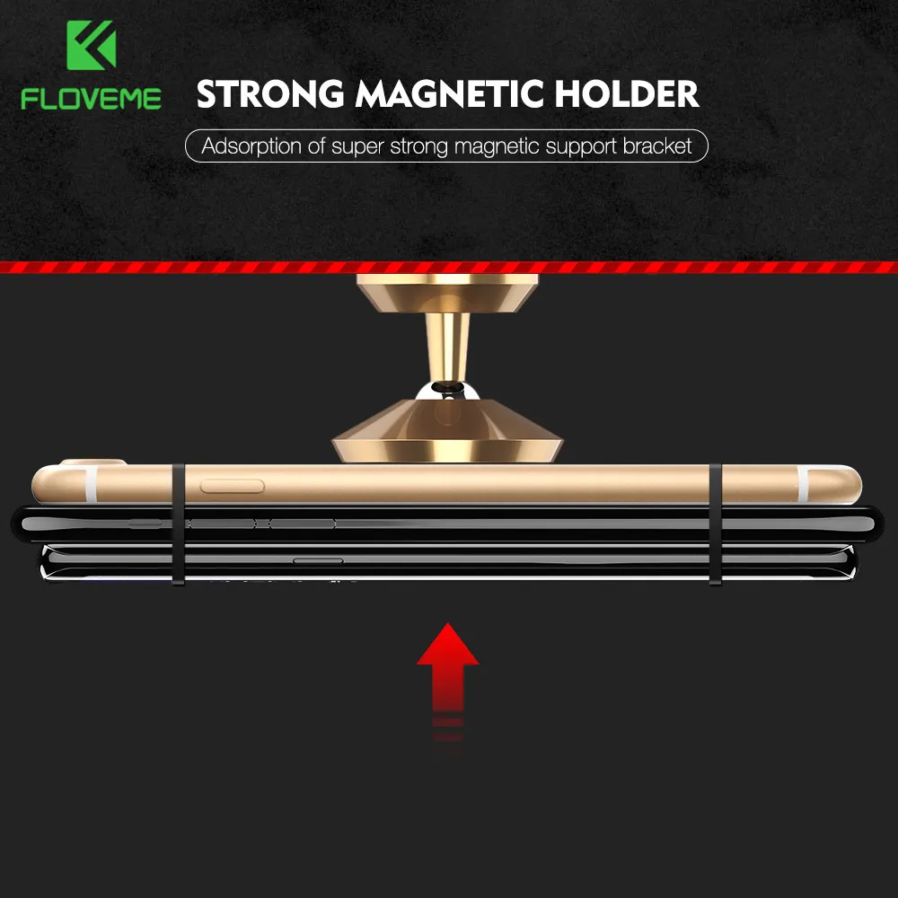 FLOVEME Strong Magnetic Car Phone Holder For Samsung S9 Stand iPhone 6 6s 7 8 Plus 360 Degree Rotation | Мобильные телефоны и