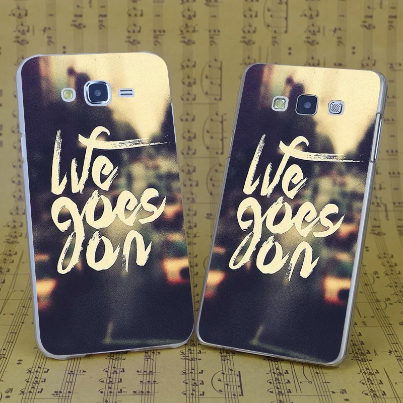 B2150 Жизнь Продолжается Прозрачный PC Hard Case Cover Для Samsung Galaxy J 3 5 7 8 9 2016 GRAND 2 PRIME| |