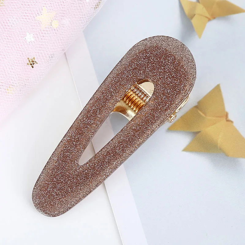 YAOLOGE 38 Style Sweet Women Girls Acrylic Geometric Rectangle Hair Clips Tin Foil Sequins Hairpins Barrettes Headbands Headwear