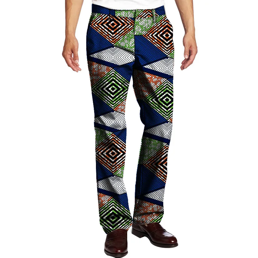 Мужские брюки с принтом в африканском стиле облегающие праздничные рисунком