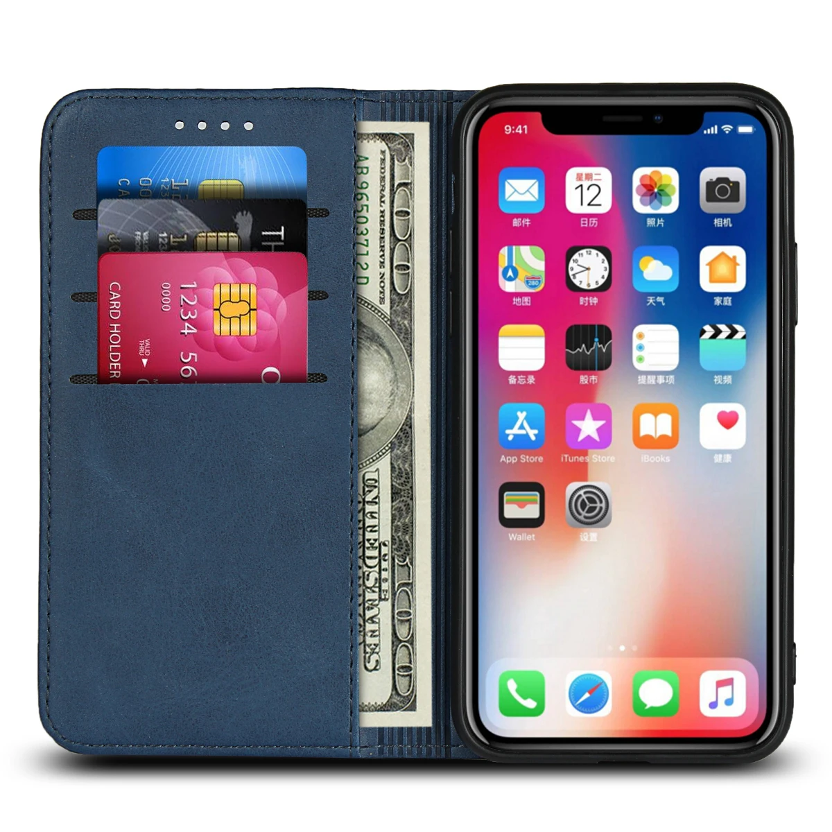 Deekite For iPhone 7/8 Wallet Case Premium PU Leather Folio Flip Cover with Card Slots for 6 6s 7 8 X XS MAX XR | Мобильные телефоны