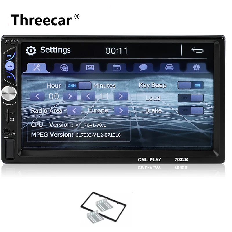 Newest 2 din Autoradio Bluetooth Mirrorlink Car Stereo 7" HD MP5 Auto Multimedia Player Aux FM Input Receiver With Rear Camera - Цвет: with frame