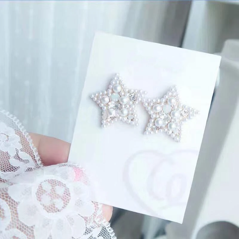 MENGJIQIAO 2019 новый корейский элегантный полный серьги гвоздики из искусственного