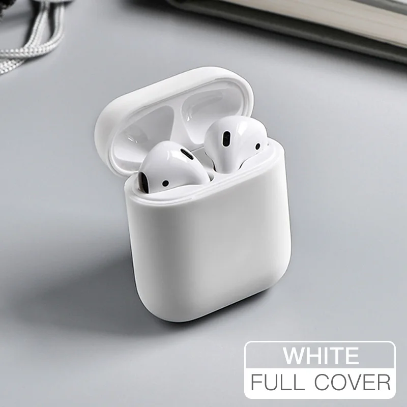 White Чехол для наушников Apple AirPods 1 2 силиконовый чехол беспроводные наушники Air Pods Чехол защитный для AirPod Тонкий чехол - Цвет: White