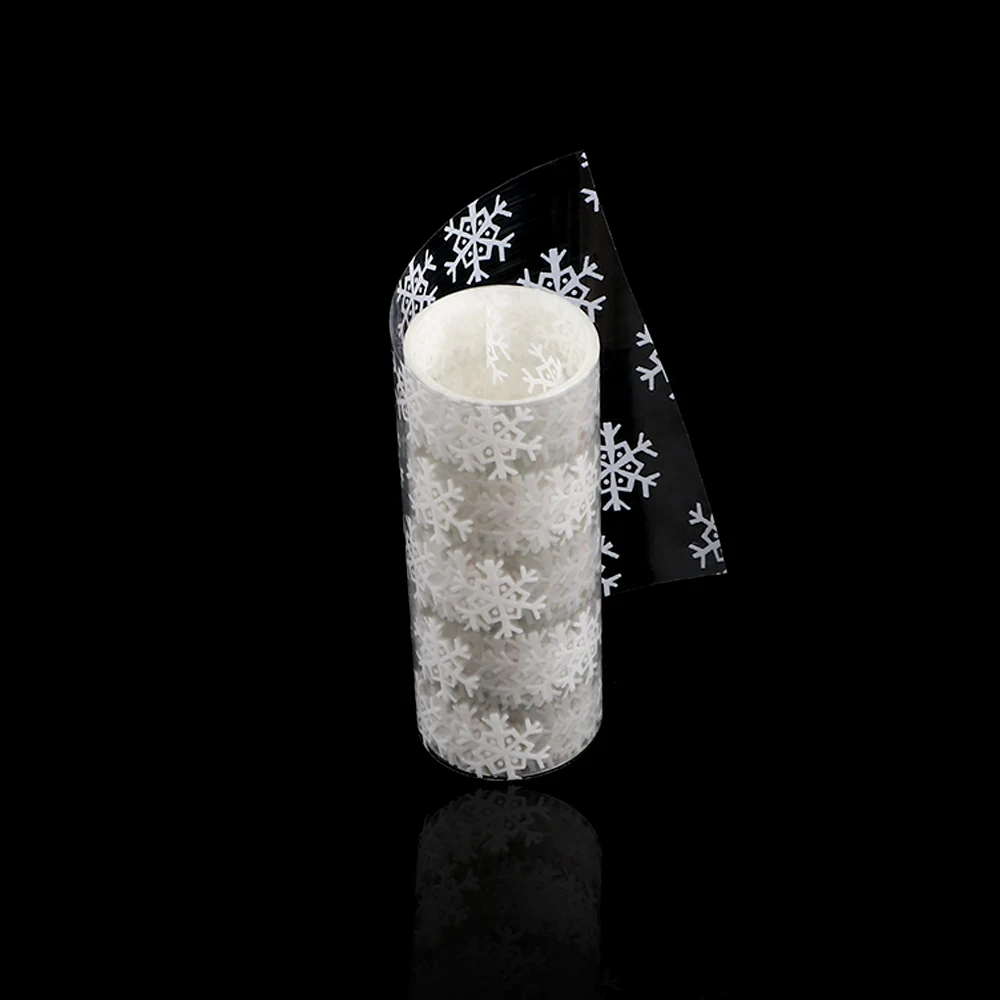 Рождественский узор для ногтей наклейки снежные хлопья обертывания чистый белый