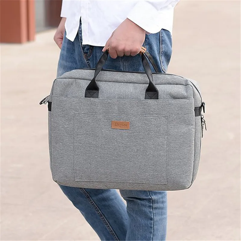 

2018 new Women Men Canvas Briefcase 16 inch Laptop Shoulder Bag For Female Male Handbag Business Computer Bag Travel Large Tote