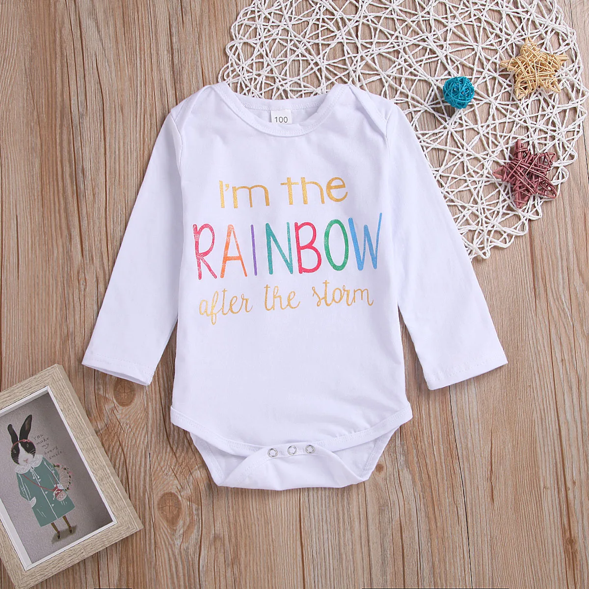 I'm The Rainbow/боди для новорожденных одежда малышей боди маленьких мальчиков