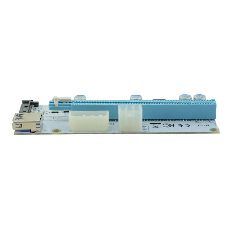 Flashcolor PCIe PCI E Express Riser Card 1x к 16x USB 3 0 кабель адаптер SATA 4Pin IDE Molex 6 pin для Шахтерская