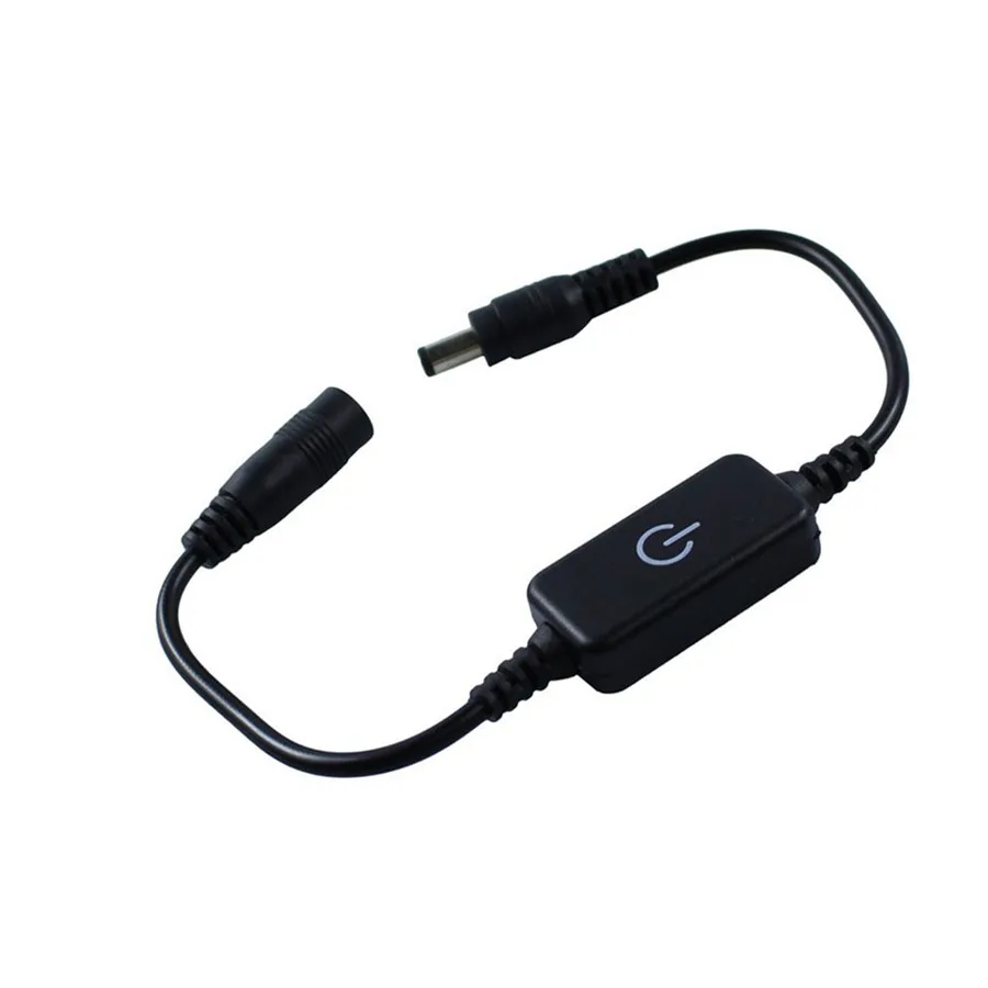 DC12V-24V 4A сенсорный диммер для светодиодных ламп контроллер сенсорный выключатель с DC Женский и штекер для одного цвета светодиодные ленты свет черный/белый