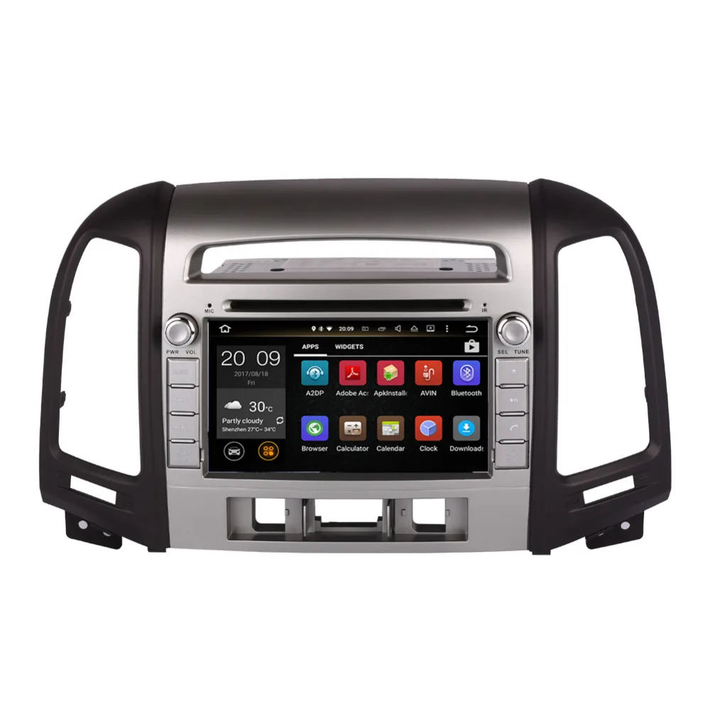 Android 7 1/8 0 Восьмиядерный 4 Гб ОЗУ Автомобильный GPS навигатор для Hyundai Santa Fe 2006 2007 2008