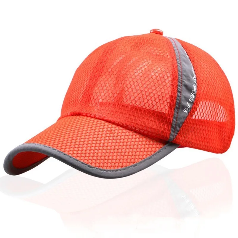 Orange red 7 цветов, высокое качество, модная женская кепка, Мужская Солнцезащитная летняя кепка, сетчатая Кепка для тенниса, бега, спорта на открытом воздухе - Цвет: Orange red