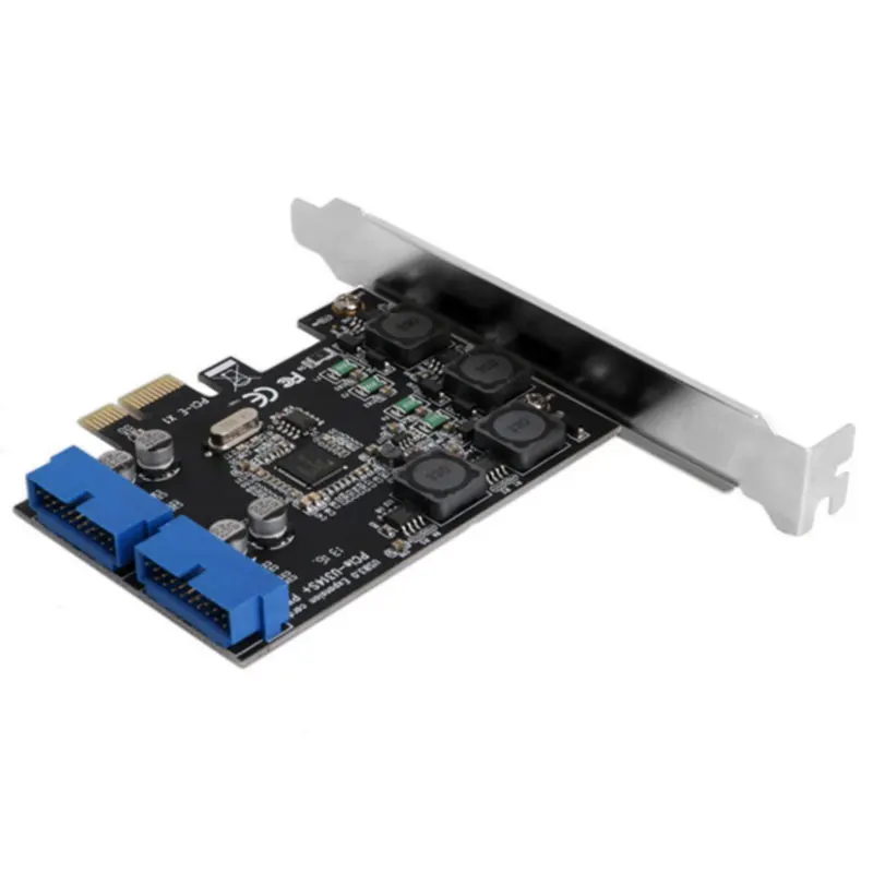 Новый разъем PCI Express на двойной 20 контактный USB 3.0 e X1 2 порта 19pin 3 0 с поддержкой