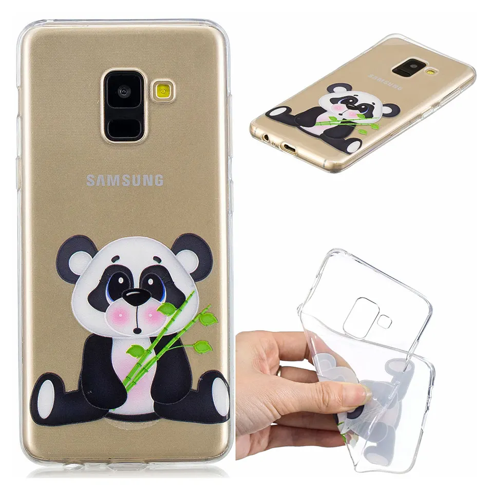 Чехлы из TPU с изображением мультяшных героев для Samsung A5 2017 A6 A8 A9 2018 Корпус чехол