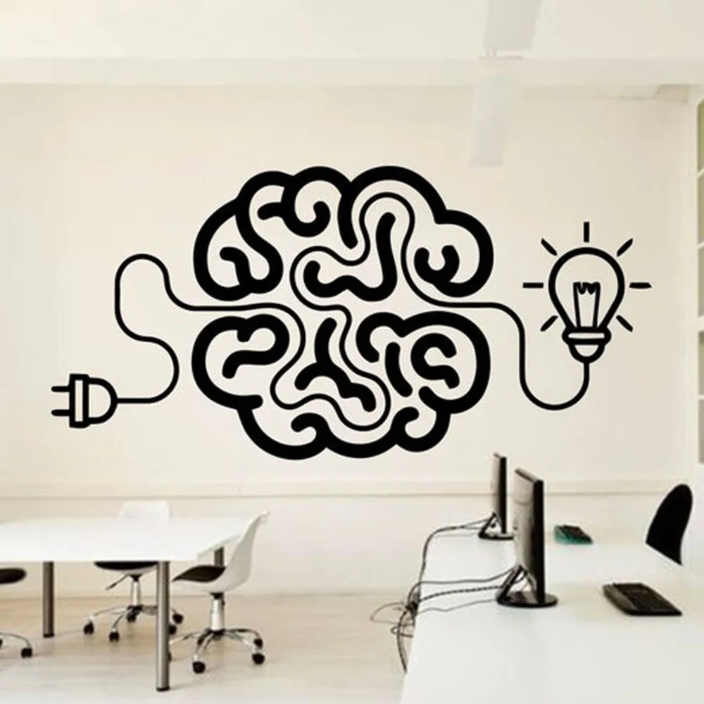 Настенный декор Idea наклейка на стену в виде мозга съемное украшение для дома