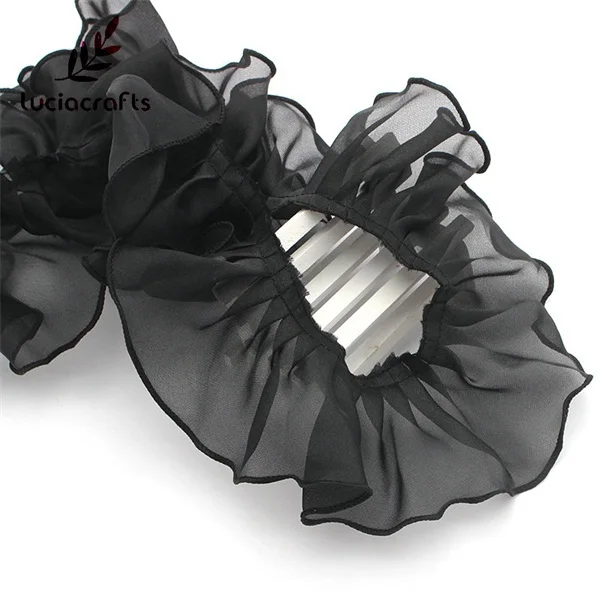 C8 Black Lucia crafts 2 года/лот около 8,5 см органза кружевная ткань отделка ленты для самостоятельного пошива одежды материалы ручной работы аксессуары U0103 - Цвет: C8 Black