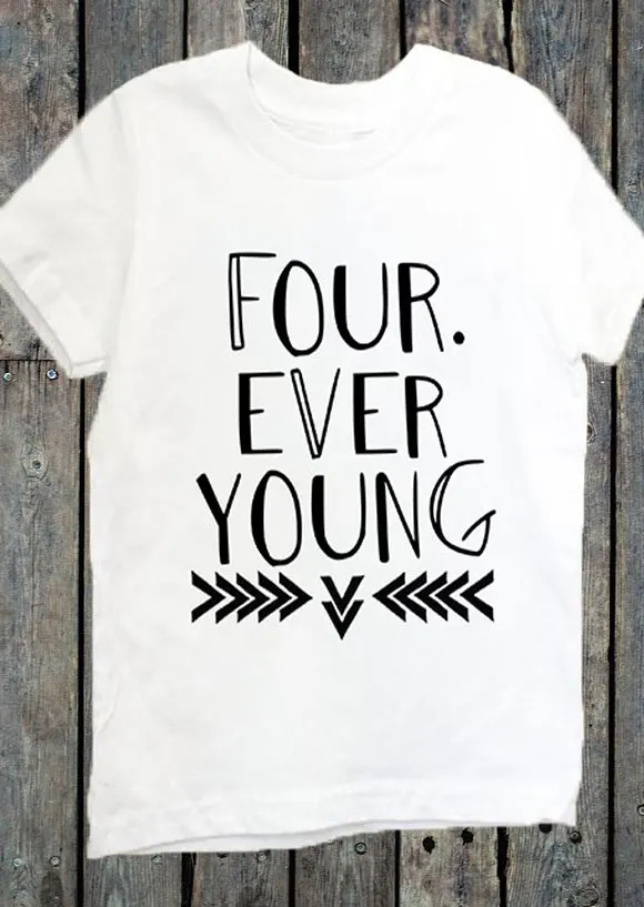 

Four Ever Young O-Neck T-Shirt funny slogan women fashion tops bride tribe bachelorette party shirt slogan cotton goth t shirt