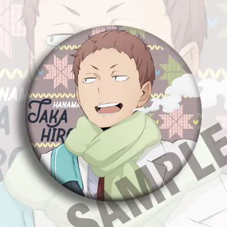 Волейбольный значок 58 мм Haikyu Nekoma средней школы волейбол Kozume Kenma Kiyoko брошь