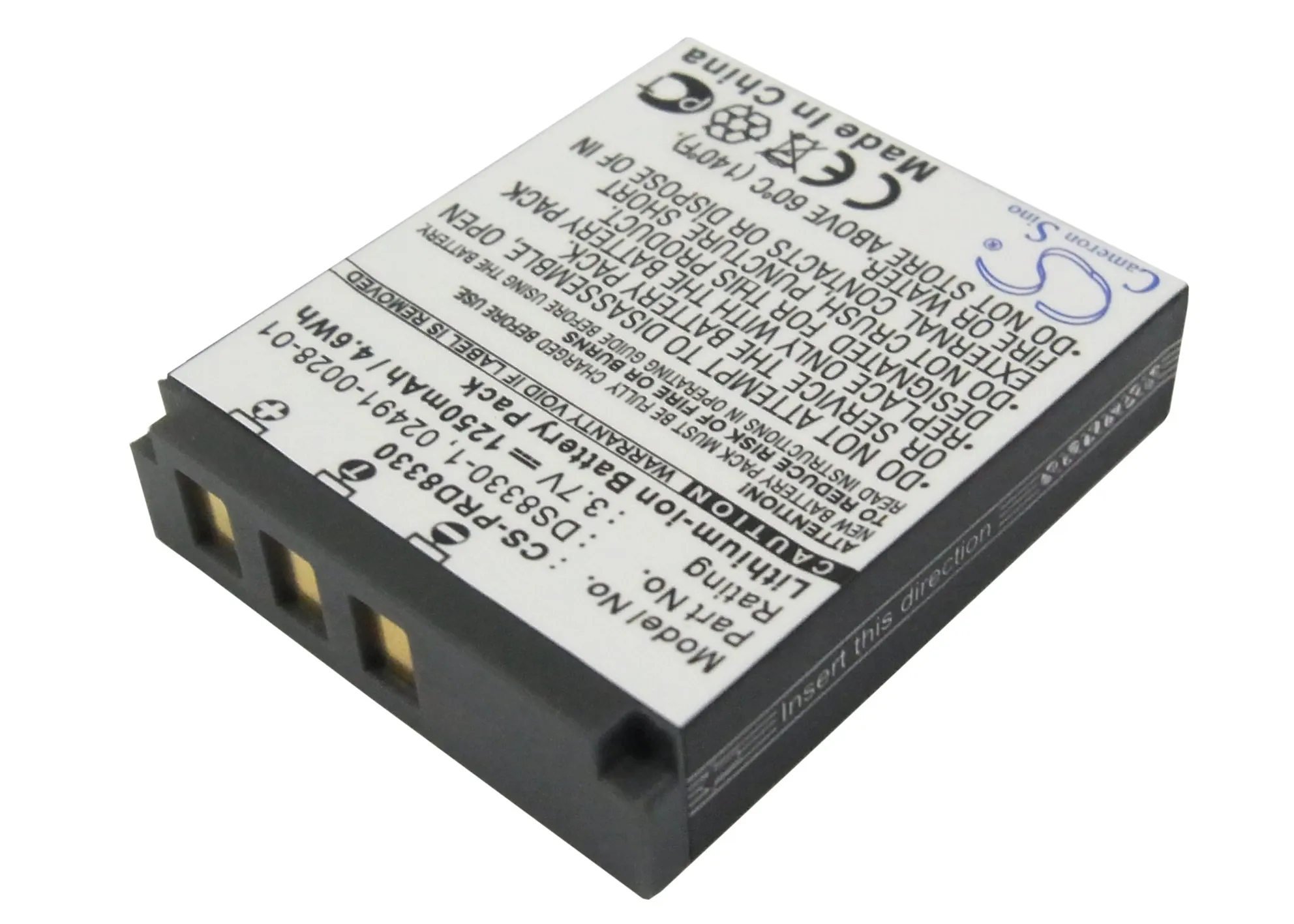 Аккумулятор Cameron Sino 1250mAh для Rollei Compactline 150 Prego 8330 DP8300 DP8330 RCP 7430XW 8427XW 8527X|Цифровые