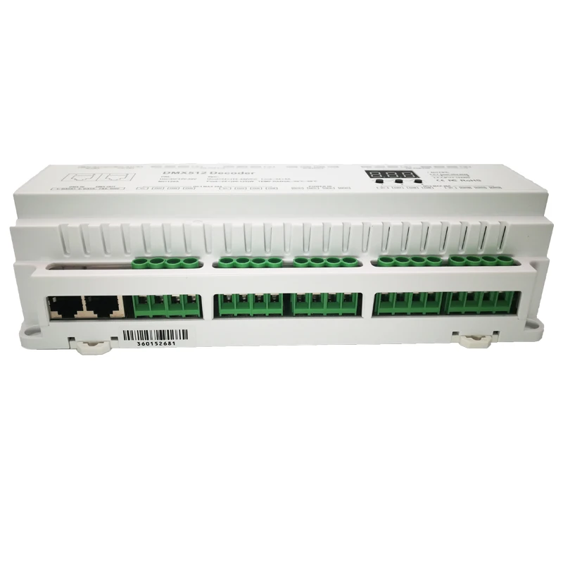 10 шт. светодиодный DMX512 декодер DC12V-24V 5A * 24CH 3Ax32CH 3Ax40CH RGB/RGBW полосы Применение RJ45