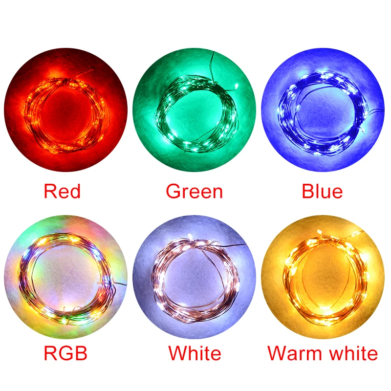 СВЕТОДИОДНАЯ Гирлянда RGB с USB зарядкой 5 В 8 режимов|Светодиодная лента| |