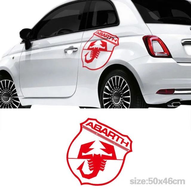 Автомобильный 2 шт. для Fiat 500 Abarth боковые автомобильные большие наклейки на