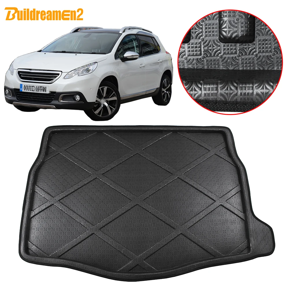 Buildreamen2 для Peugeot 2008 коврик багажника автомобиля подкладка напольный защиты