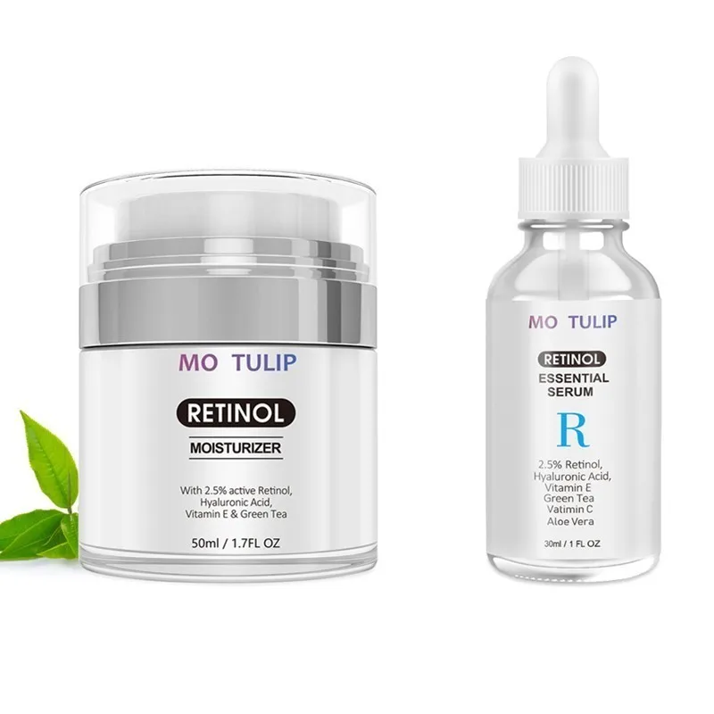 

MO TULIP Organic Retinol Moisturizer Face Cream Retinol Serum Anti-aging Face Eye Area Vitamin E and Green Tea Face Cream Serum