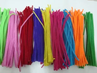 

500pcs/bag 12" x 6mm Wholesale multicolor Chenille Stems Pipe Cleaners Craft DIY Wedding decoration 007002014