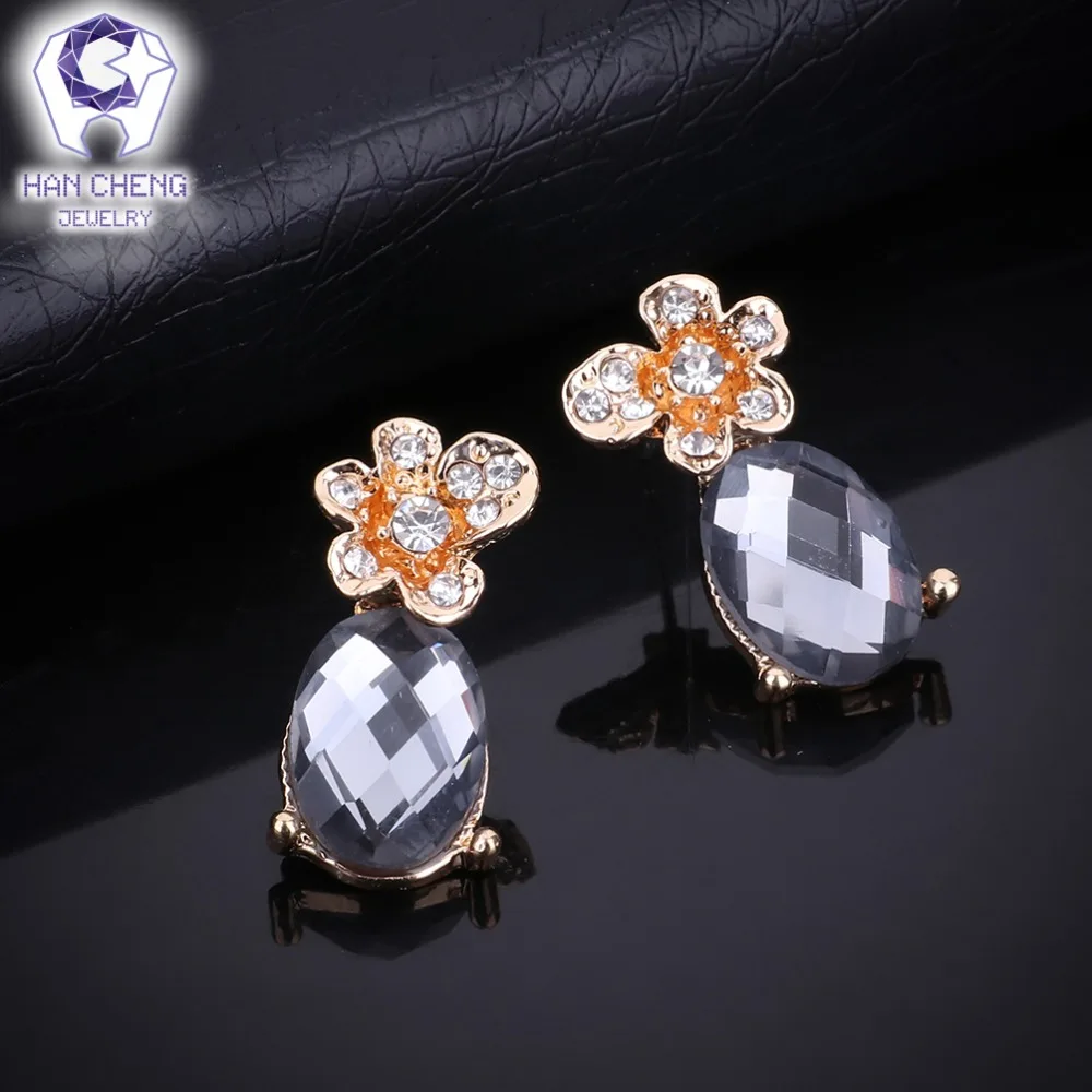 HanCheng Новое модное Золотое богемное роскошное ожерелье с кристаллами и цветком