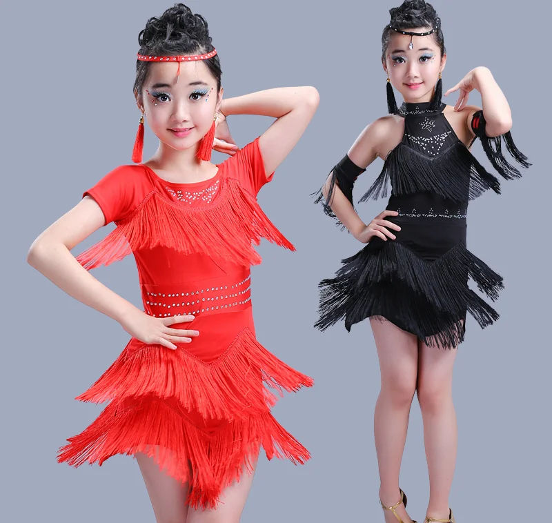 

ballroom dancing competition tango skirts and dresses latin kids dance salsa children for girls fringe cha cha dance dress girl