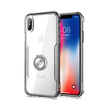 Transparent-ring Чехол для телефона для iPhone 7 8 plus 6 6s plus XUNDD прозрачный кольцевой защитный чехол+ стеклянная Защитная пленка для iPhone xr x xs max - Цвет: Transparent-ring