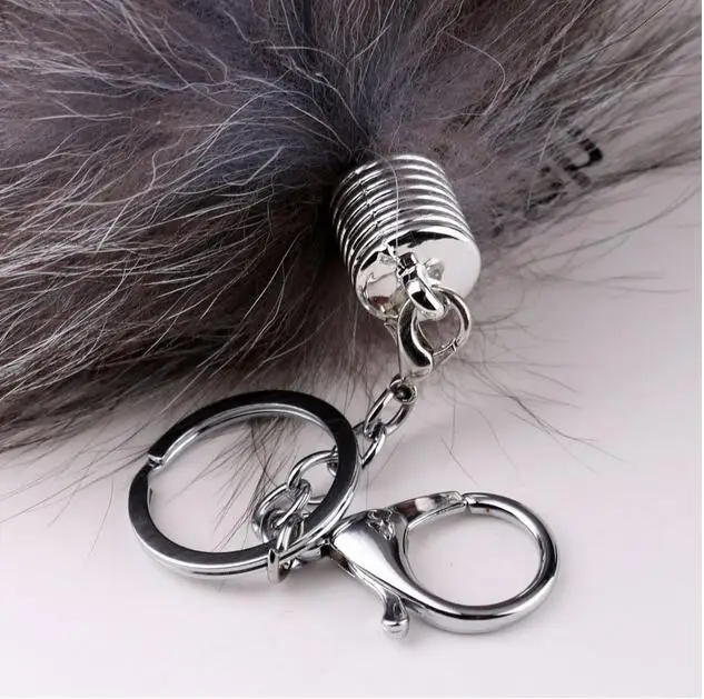 1Pcs/set Cool Large Faux Fox Fur Tail Keychain Pendant Key Ring For Women Ladies Girls Handbag Hanging Charm | Украшения и