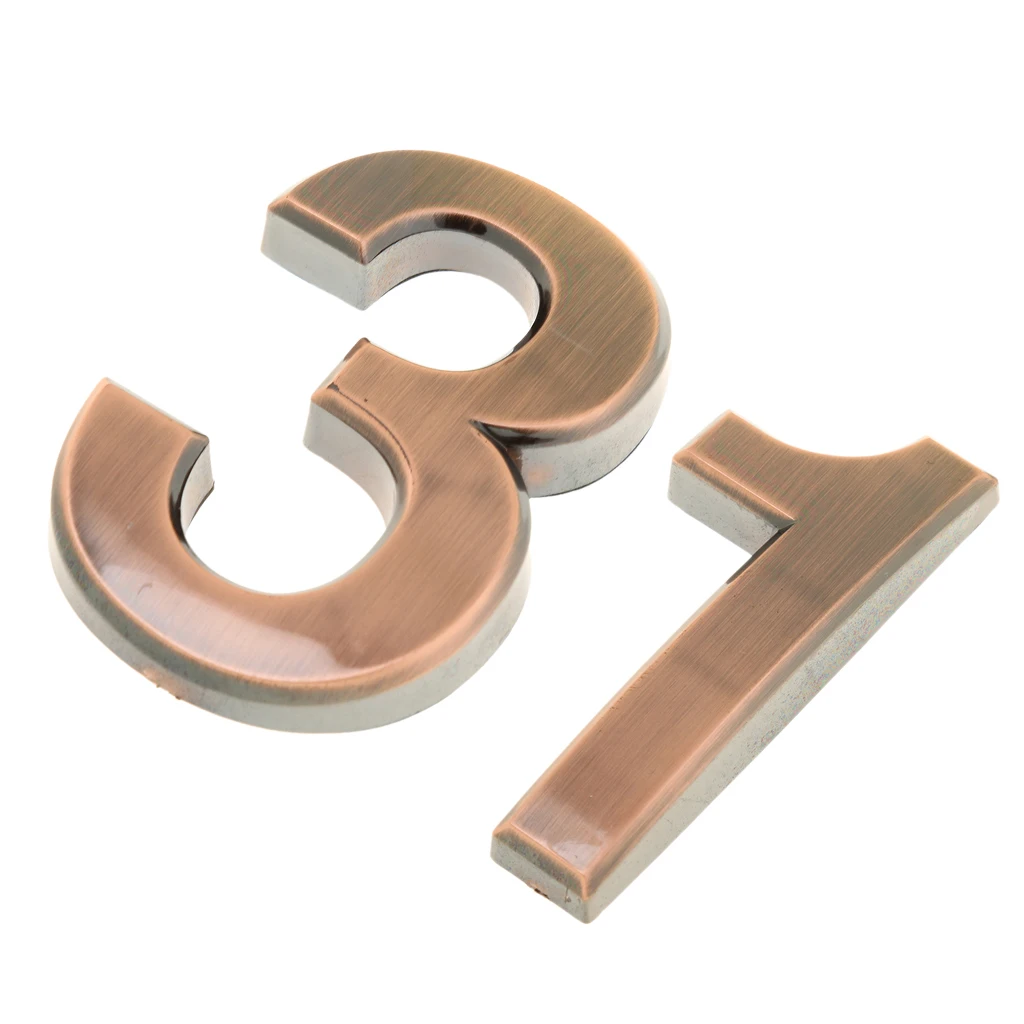 No.1&amp 3 ABS Sticker Address Plaque Sign House Hotel Door Number Digits Plate | Дом и сад