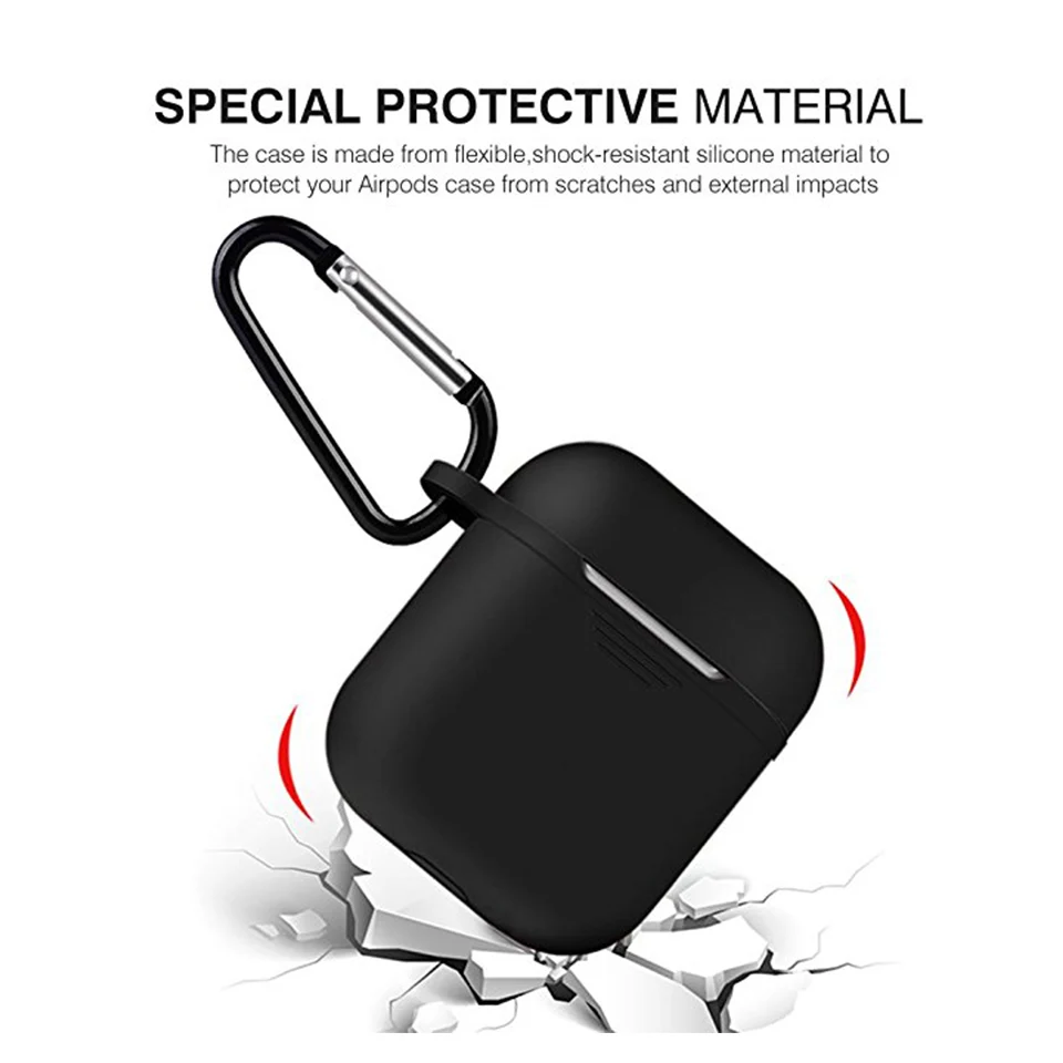 Tendway Мягкий силиконовый чехол для AirPods рукавом Чехол наушники Водонепроницаемый
