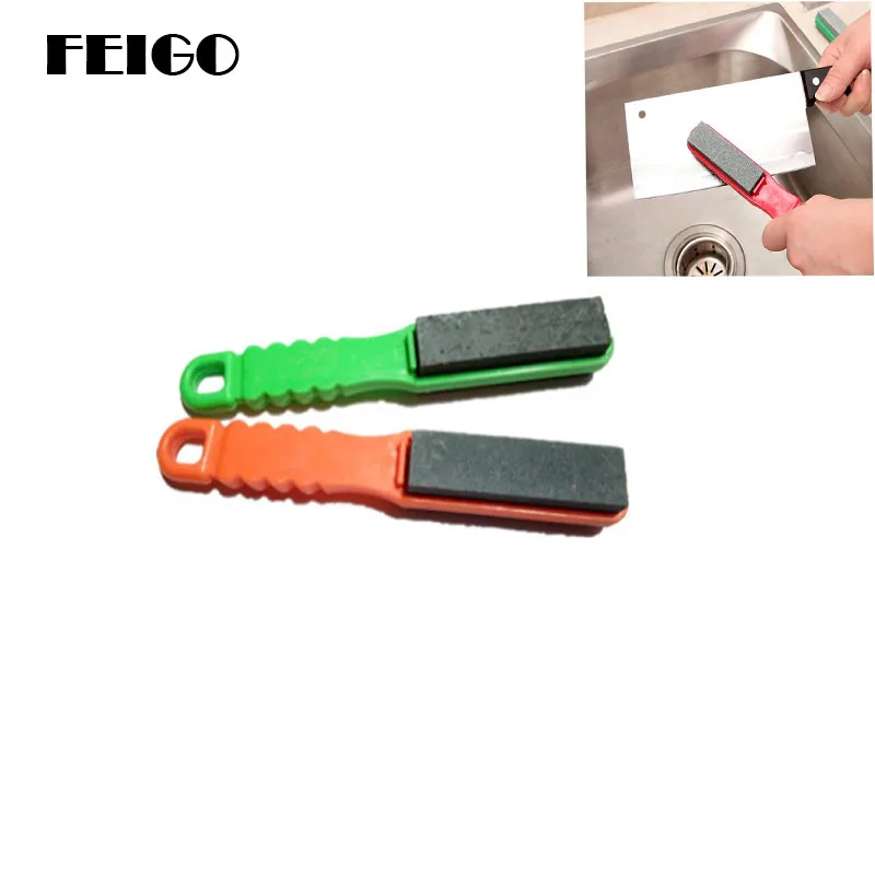 

FEIGO 1 Pcs Multi Purpose Fast Grinder Stone Household Hand Held Sharpener Sharpening Bar Double Sided Coarse Grinding Mill F312