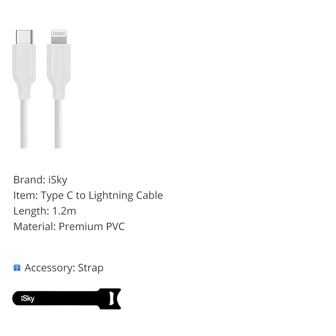 Кабель iSky MFi type C для освещения iPhone 11X8 7 6 5 XR XsMax Pro PD Быстрая зарядка C94 MFi сертифицированная Синхронизация данных для Macbook