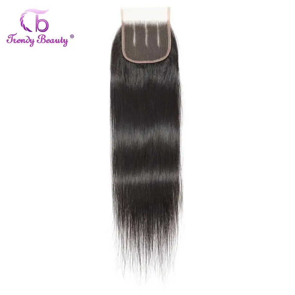 Модные красивые волосы 5x5 Кружева Закрытие швейцарское кружево бразильские прямые человеческие волосы закрытие remy волосы Средний/Tfree/ часть