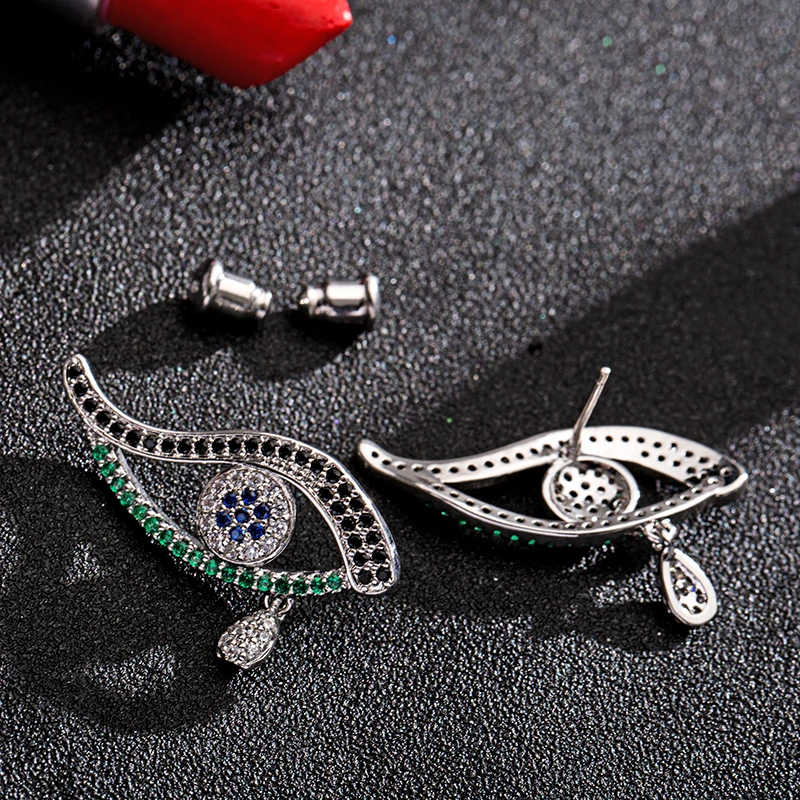 Женские трендовые длинные серьги GAOLA серебристые с цирконием GLE6625Y|dangle earrings|earring