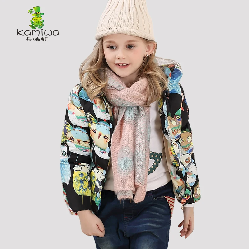 Зимние пальто для девочек зимняя куртка пуховое Теплая стеганая одежда детская