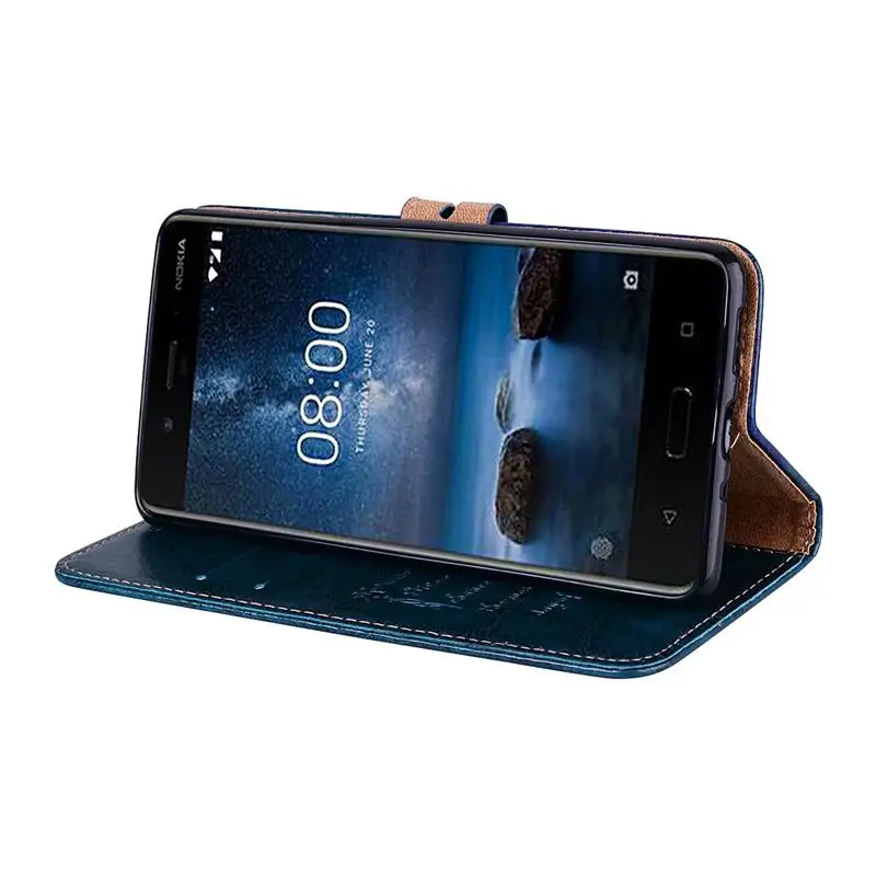 Роскошный кошелек кожаный флип чехол на магните для Nokia 3 5 8 Nokia6 6 2018 аксессуар 1