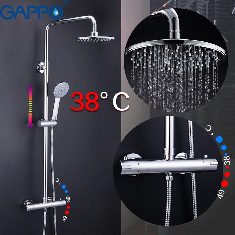 GAPPO смеситель для ванной комнаты термостат кран Водопад настенное крепление