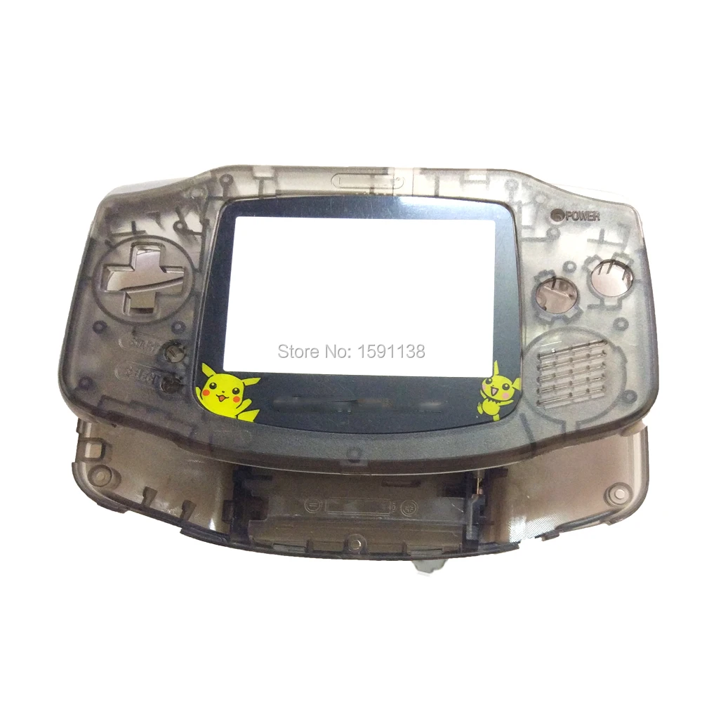 New Arrival Clear Black Color Plastic Housing For Game CLEFFA Screen Shell GameBoyAdvance Case Replacement GBO DMG Handheld | Электроника