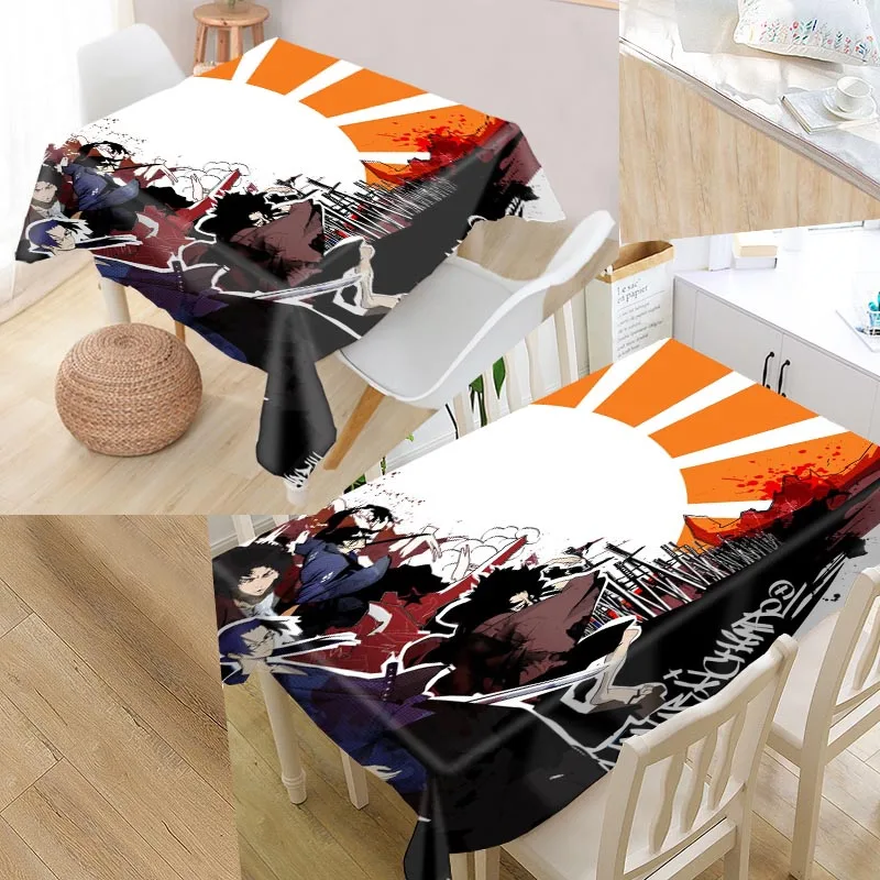 

Best Samurai Custom Table Cloth Rectangular Oxford Print Waterproof Oilproof Square Table Cover Party Wedding Tablecloth P~