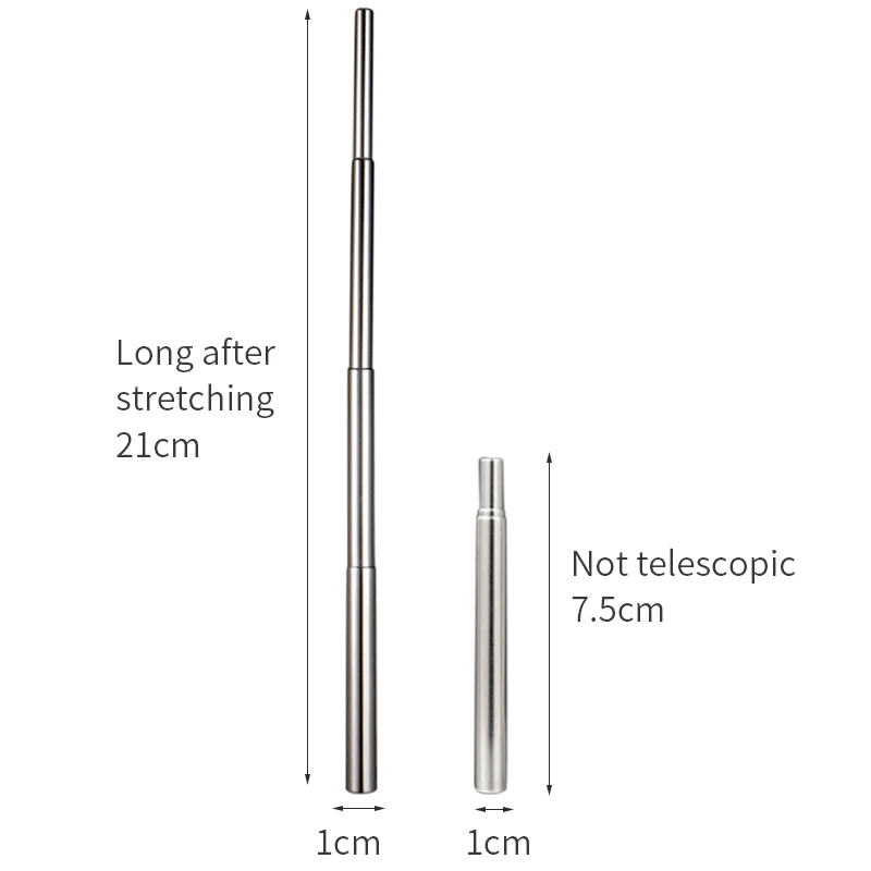 Portable Stainless Steel Telescopic Drinking Straw For Milkshakes Frozen Drinks Home Party Bar Accessories Travel | Дом и сад