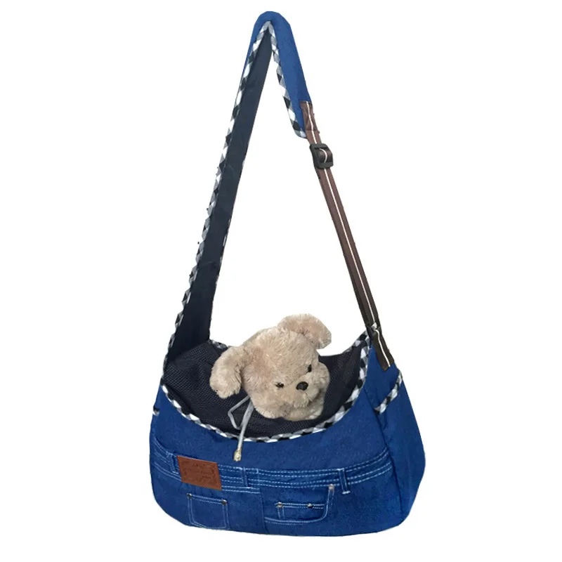 Dourable джинсовая переноска для домашних животных кошек маленьких собак