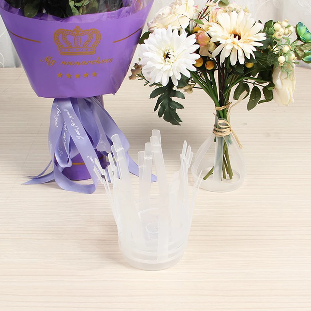Flower DIY пластиковый цветок грязи фиксированная труба фиксатор Свадебный букет аксессуар искусственный цветочный узор - Цвет: Flower