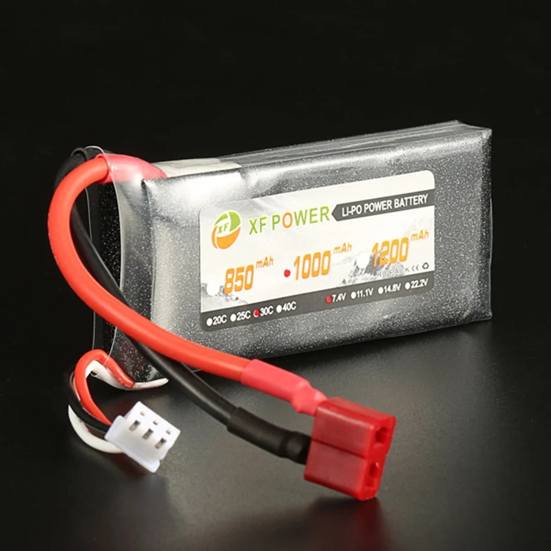 Lipo Battery XF Power 7 4 В 1000 мАч 2S 30C Т образный разъем для радиоуправляемого автомобиля