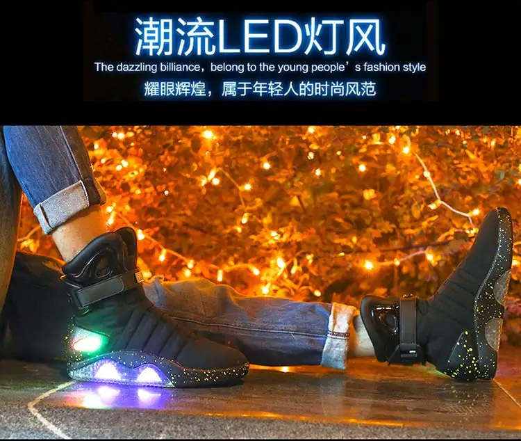 Strongshen/Новинка г. 39-45 размер/USB заряжаемые кроссовки Led детская обувь с подсветкой большие повседневные кроссовки для мальчиков и девочек светящаяся обувь